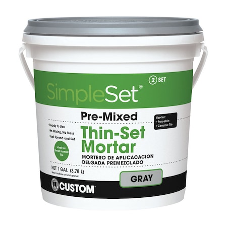 Simpleset Custom Building Products SimpleSet Gray Thin-Set Mortar 1 gal CTTSG1-2
